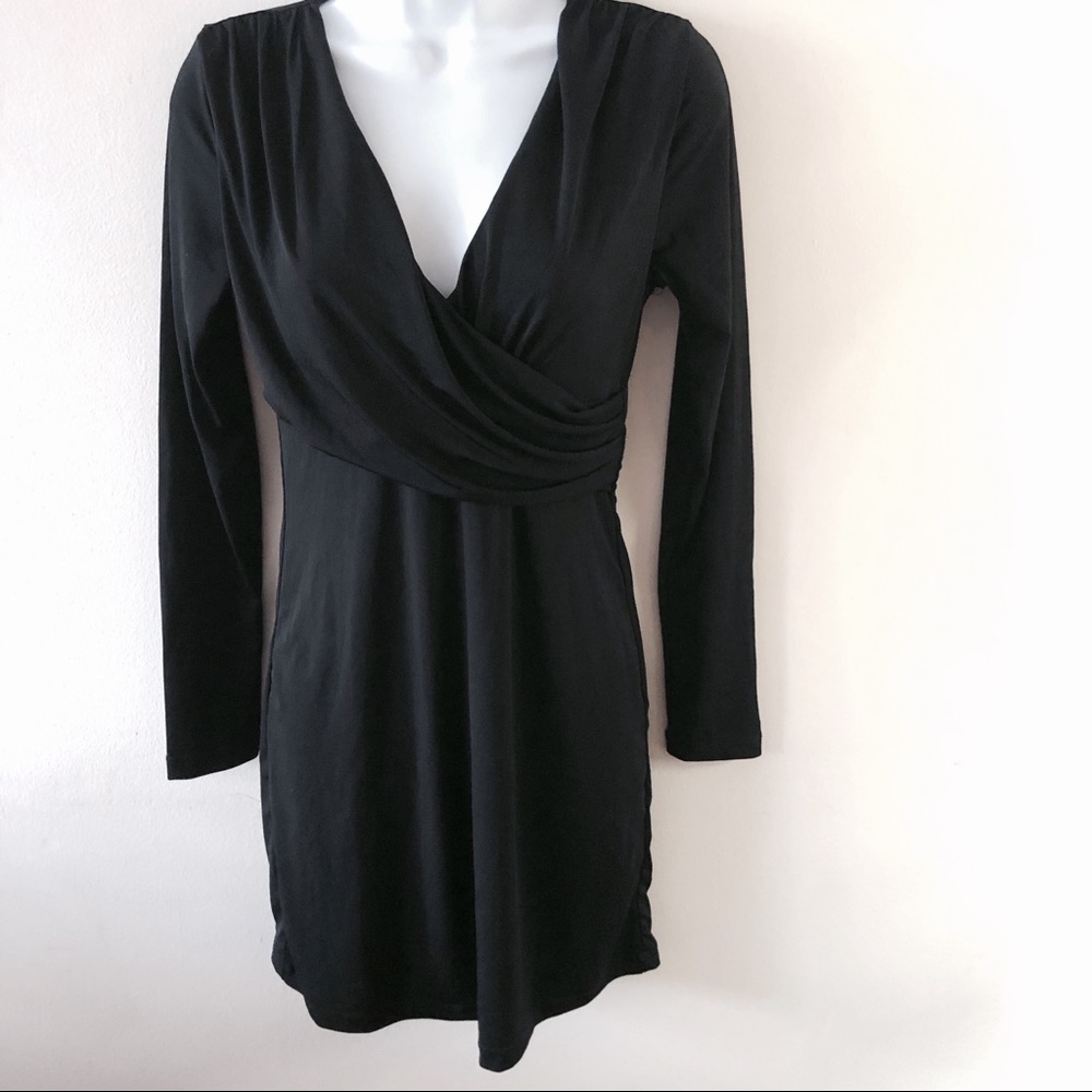 NWOT Tart Faux wrap dress, black, size XS